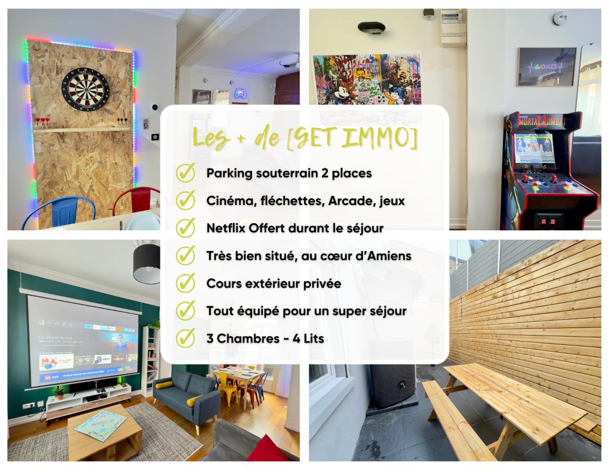 Maison 3Ch - Cinema - Game Room - Parking - Gare アミアン エクステリア 写真